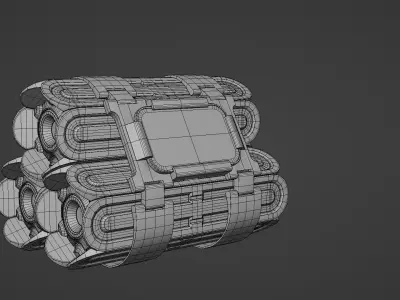 Timebomb SciFi Low-poly 3D model