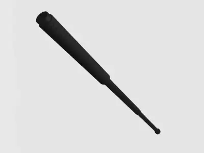 Black Folding Expandable Baton For Self Defense Free 3D model Free 3D model