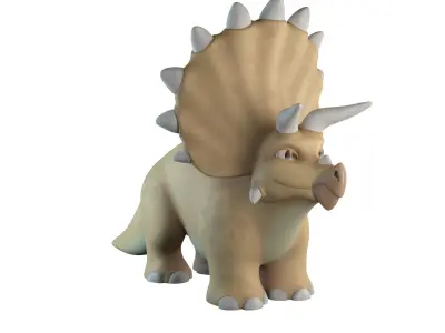 Cartoon Dinosaur Triceraptor  3D model