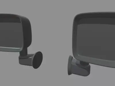 Car Mirror 012 Low-poly 3D model