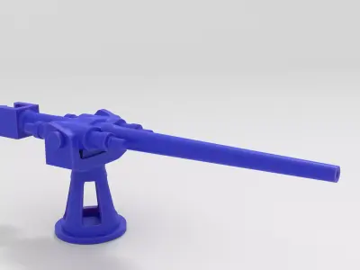 French naval guns Canon de 65 mm Modele 1891 3D print model
