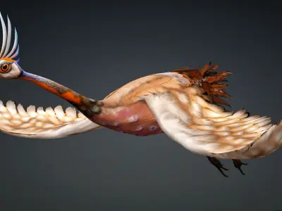 Crane Bird-B2 3D model