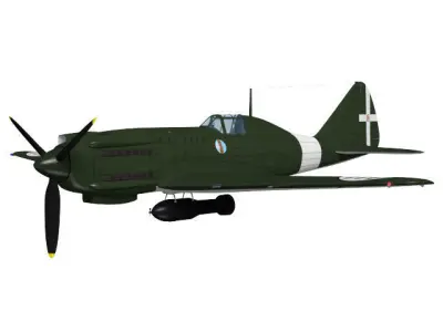 Reggiane Re2004 3D model
