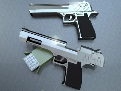 Desert Eagle 3D from Sktchup 2016 3D model