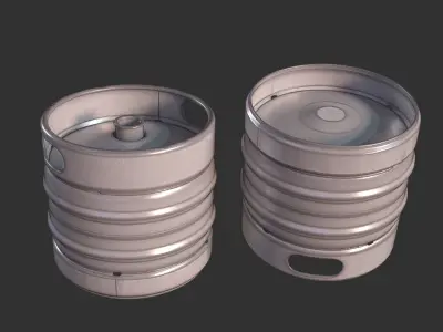 Small Beer Keg 3d Model -- High Poly 3D model Free 3D model
