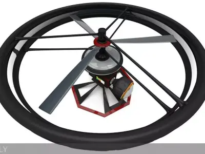 High-End Camera UAV Drone Low-poly 3D model