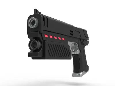 Lawgiver Mk2 from the movie Judge Dredd 1995 3D model