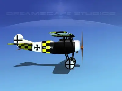 Fokker DVIII V05 3D model