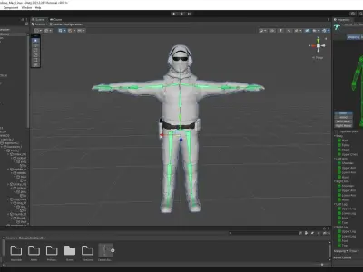 Casual Soldier 04 Low-poly 3D model