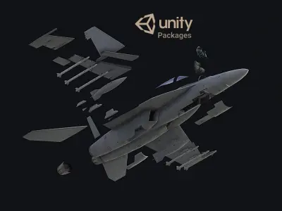 Boeing F18E Super Hornet VR Low-poly 3D model