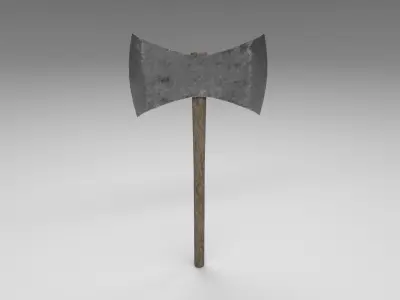 Medieval battle axe 1 Free low-poly 3D model
