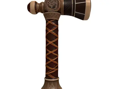 Ancient Ornate Hammer Model 3D model