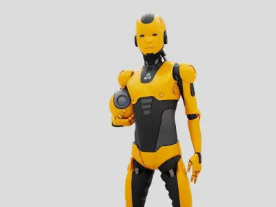CHILD BOT  RIGGED 3D model