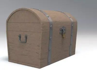 Treasure Chest Low Poly PBR Low-poly 3D model