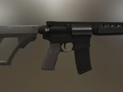 Mk18 Assault Rifle Low-poly 3D model purchase