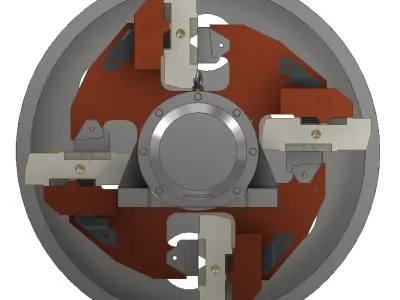 Rotor 1300 for impact crusher 3D model