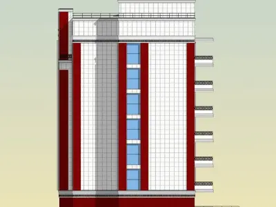 Hotel in Revit 3D model