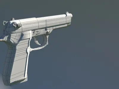 m9 handgun Low-poly 3D model