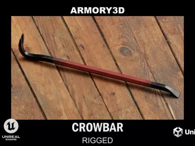GAME READY CROWBAR RIGGED Free low-poly 3D model