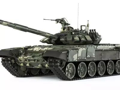 Tank T-72B3 2012 3D model