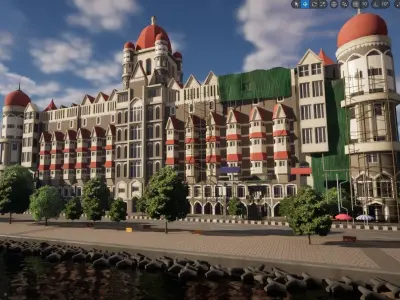 Taj Hotel Mumbai Low-poly 3D model