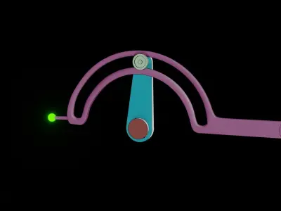 Intermittent Lever mechanism 3D model