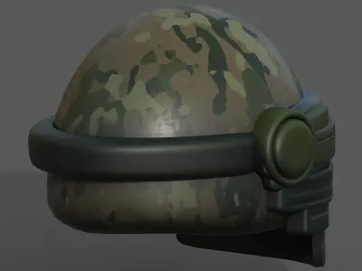 Helmet plastic mask protection pollution ball shaped Low-poly 3D model