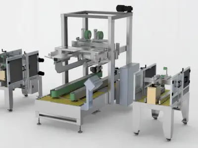 Box sealing machine Assembly 3D model