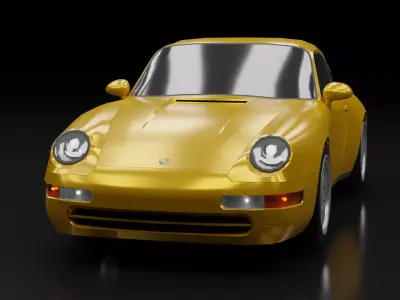 1993 Porsche 911 Carrera 993 Free low-poly 3D model
