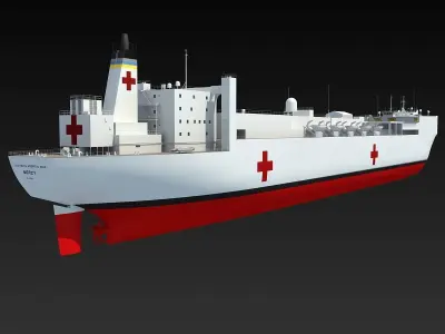 USNS Mercy Hospital Ship T-AH-19 3D model
