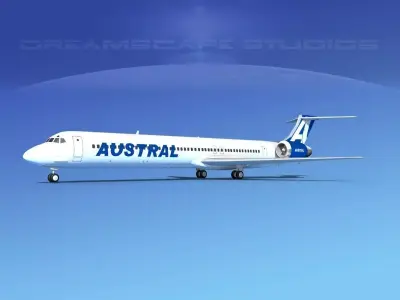 McDonnell Douglas MD83 Austral Airlines 3D model