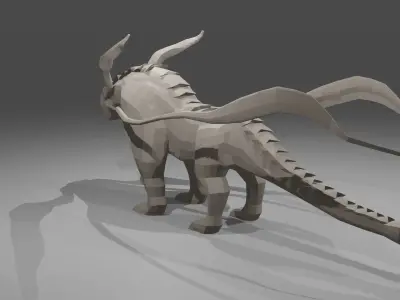Animal dinosaur Low-poly 3D model