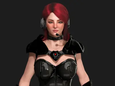 AAA 3D REALISTIC CHARACTER SEXY SNIPER - HUMAN RIG GAME READY Low-poly 3D model