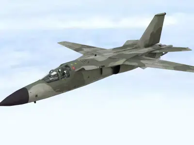 Fighter Jet Flying In Sky Plane V11 Low Poly 3D Model Low-poly 3D model
