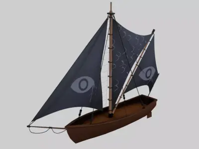 Super Boat Low-poly 3D model