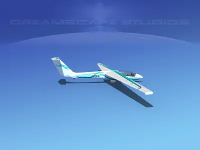 SZD-36 Cobra Glider V04 Low-poly 3D model