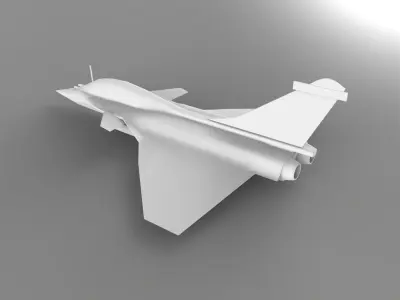 Dassault Rafale  Low-poly 3D model