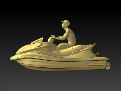 Jetski Rider Pendant 3D print model
