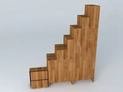 Step Tansu Free 3D model