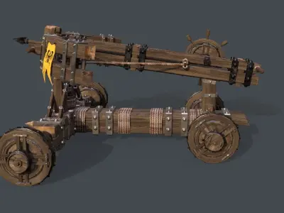 Medieval Ballista Low-poly 3D model