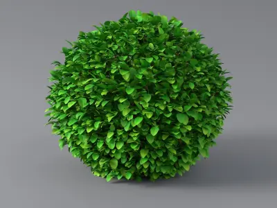 Cartoon Bush 11 3D model