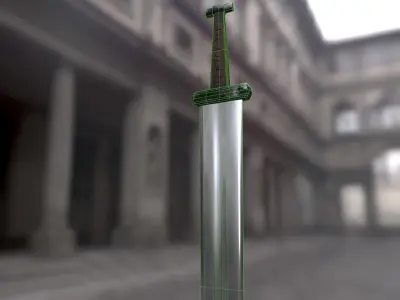 Authentic viking sword Low-poly 3D model