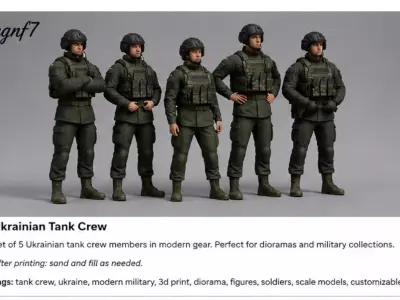 Ukrainian Tank Crew 3D print model purchase