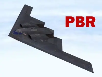 Fighter Jet Flying In Sky Plane V05 Low-poly 3D model