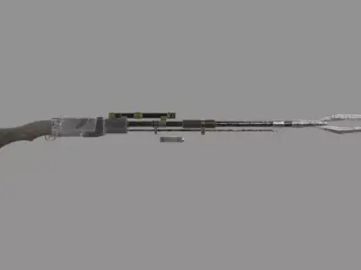 Star Wars The Mandolorian Amban Rifle Low-poly 3D model