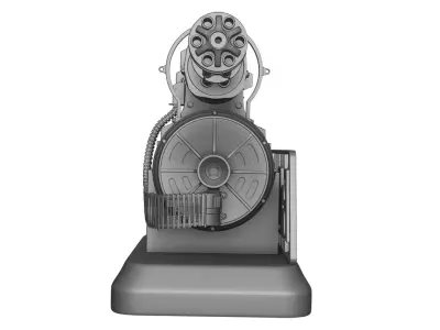 Minigun Fallout 4 Figure 3D print model