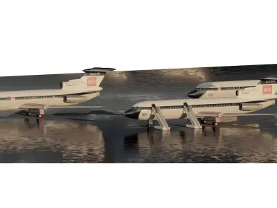 Hawker Siddeley TRIDENT 1C and 2E and 3B 3D model