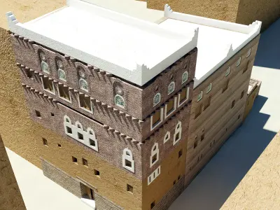 Historical Yemeni house - with high detailed exterior 3D model