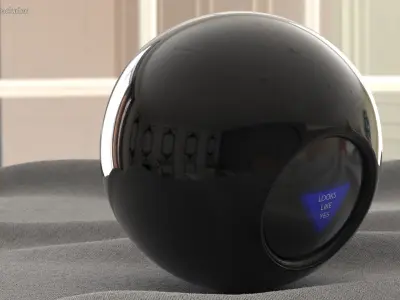 Magic 8 Ball Yes Answer 3D model