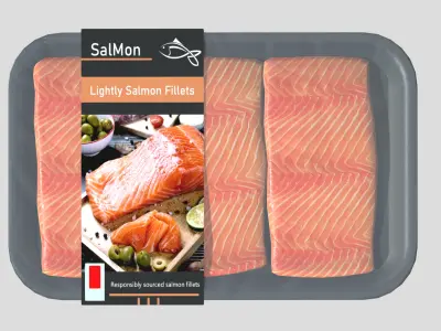 Salmon Pack Low Poly Low-poly 3D model